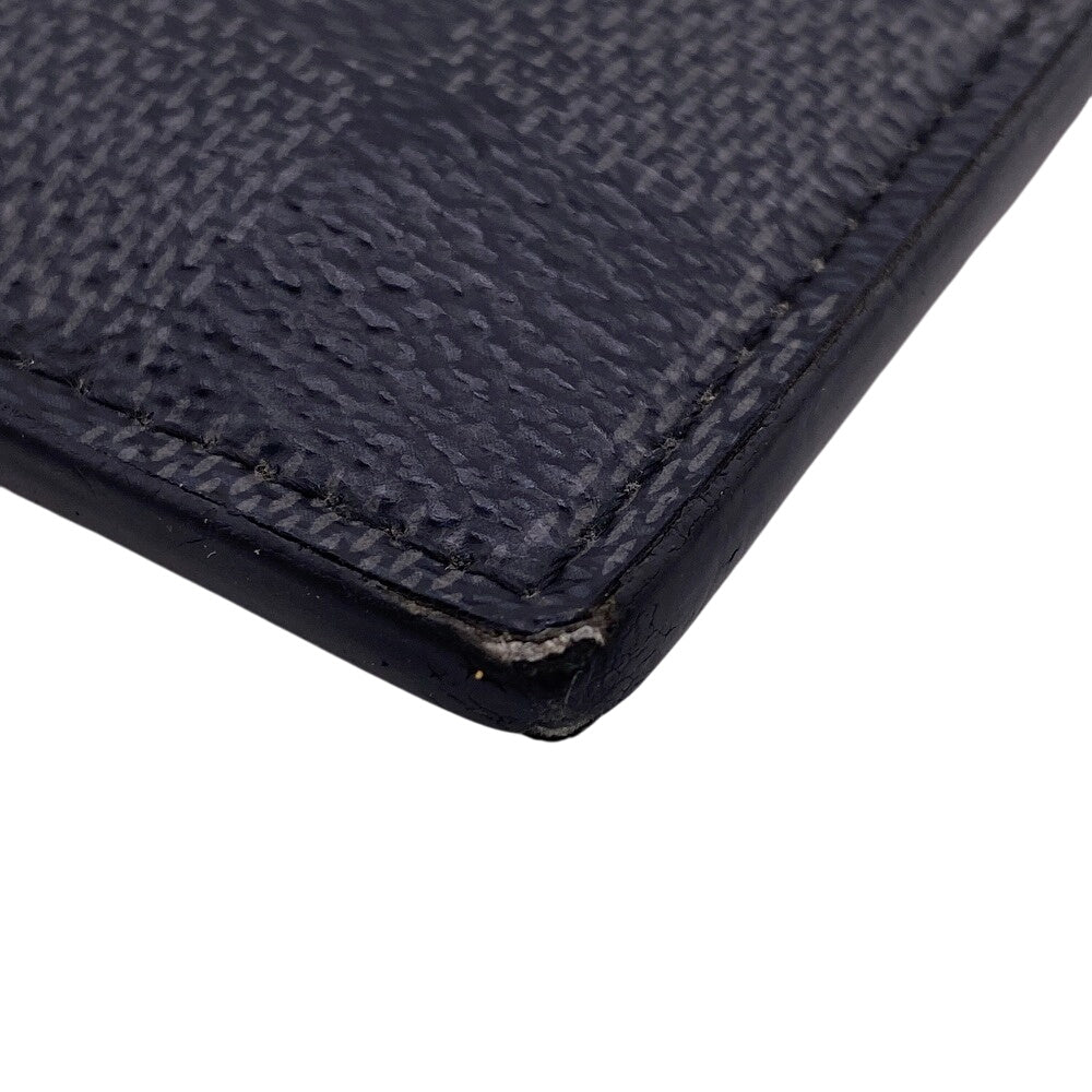 LOUIS VUITTON Coin case N64038 leather black Damier Grafitte Coin card holder