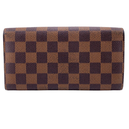 LOUIS VUITTON Long Wallet Purse N61734 Damier Brown Damier Sara