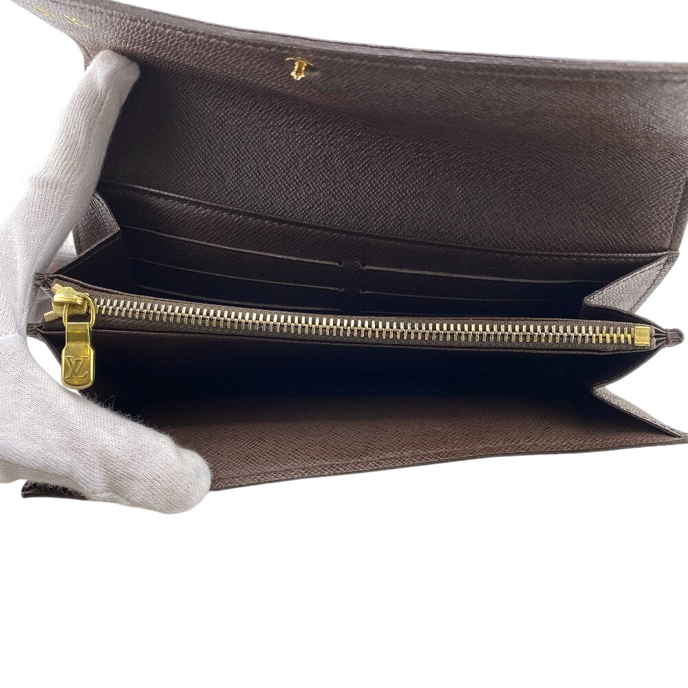 LOUIS VUITTON Long Wallet Purse N61734 Damier Brown Damier Sara