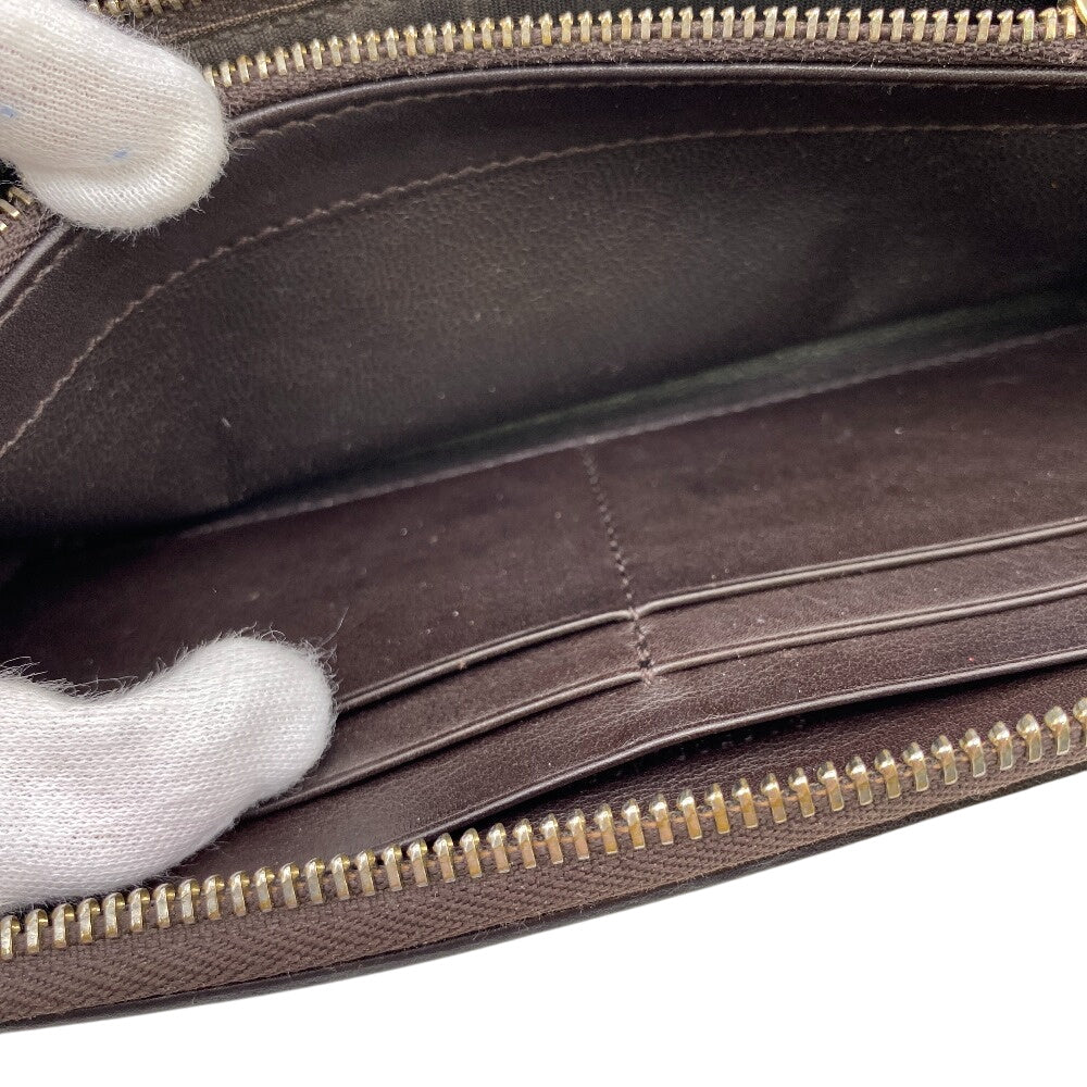 GUCCI Long Wallet Purse 306589 leather Brown Guccisima