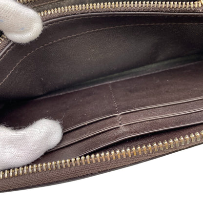 GUCCI Long Wallet Purse 306589 leather Brown Guccisima