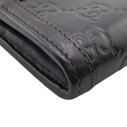 GUCCI Long Wallet Purse 306589 leather Brown Guccisima