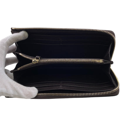 GUCCI Long Wallet Purse 306589 leather Brown Guccisima