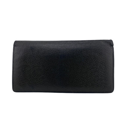LOUIS VUITTON Long Wallet Purse leather black Taiga ardwards Portefeuille Braza