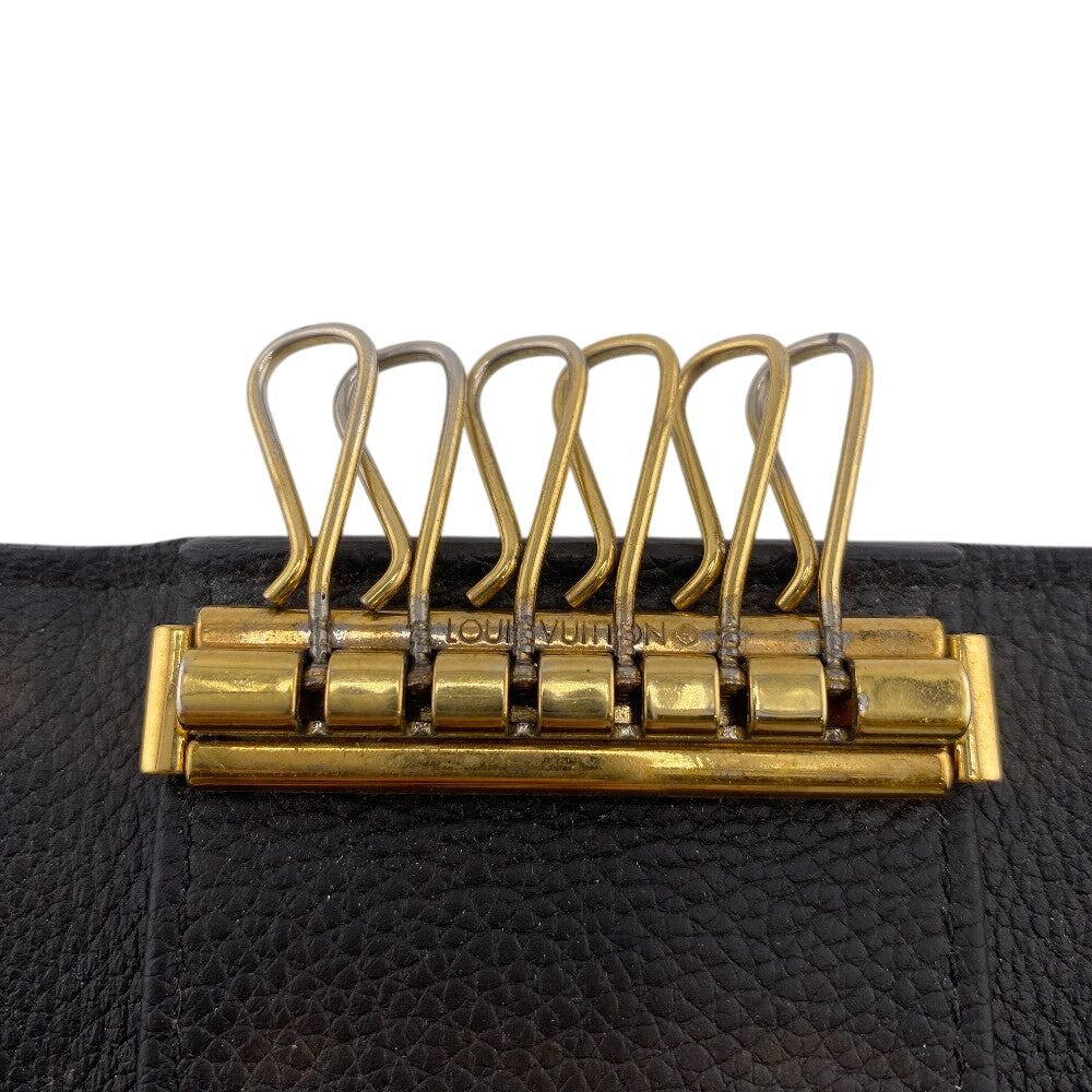 LOUIS VUITTON Key case Key holder  M64421 leather black Monogram Unplant Multicles6