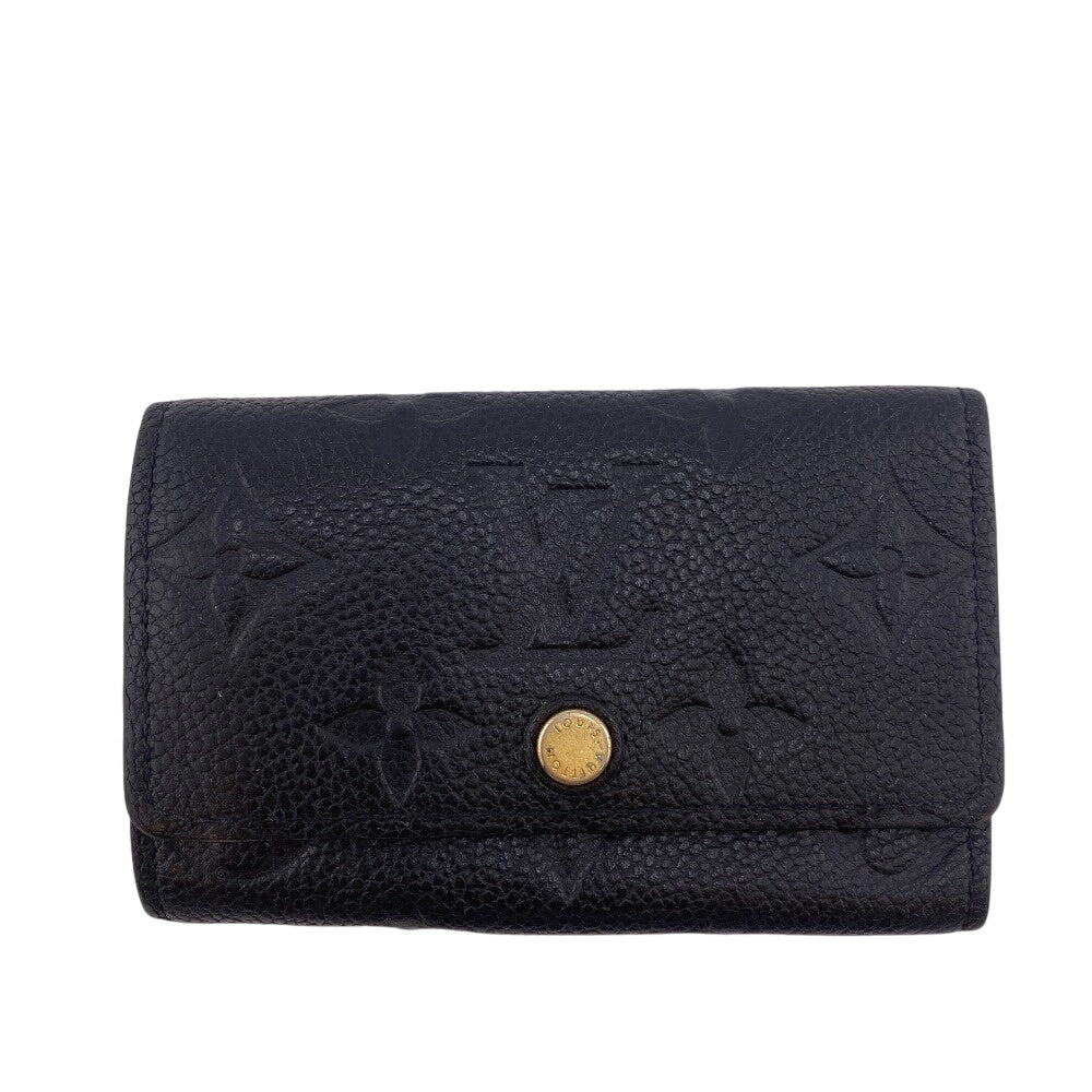 LOUIS VUITTON Key case Key holder  M64421 leather black Monogram Unplant Multicles6