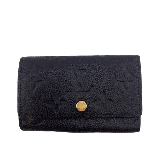 LOUIS VUITTON Key case Key holder  M64421 leather black Monogram Unplant Multicles6