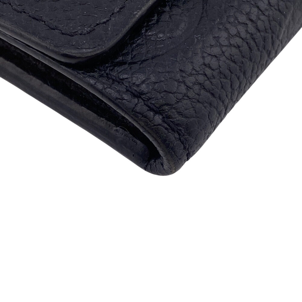 LOUIS VUITTON Key case Key holder  M64421 leather black Monogram Unplant Multicles6