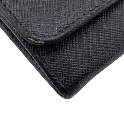 PRADA Long Wallet Purse 1MT290 leather black Safiano Chain wallet