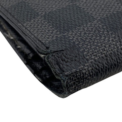LOUIS VUITTON Long Wallet Purse N62665 Damier Grafitte black Damier Graphite Portefeuille Braza