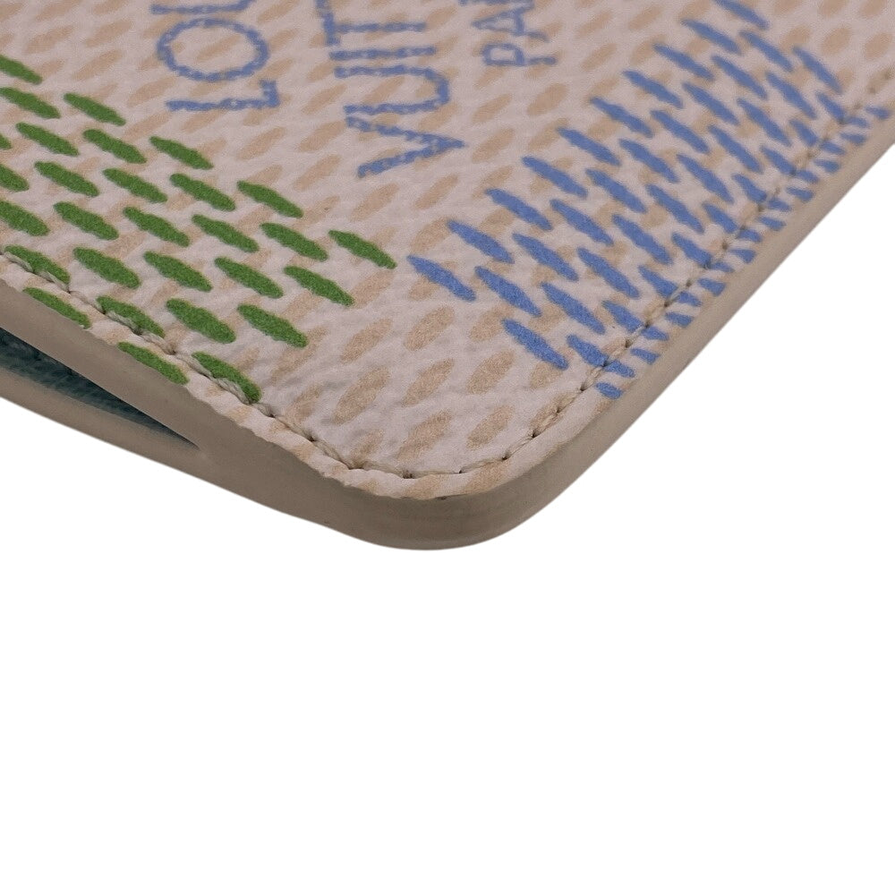 LOUIS VUITTON Card Case N40639 leather blue Damier Porto Cult Romy