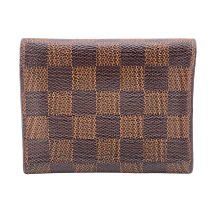 LOUIS VUITTON Bifold Wallet N41659 Damier, Leather Brown Damier Portefeuille Victorine
