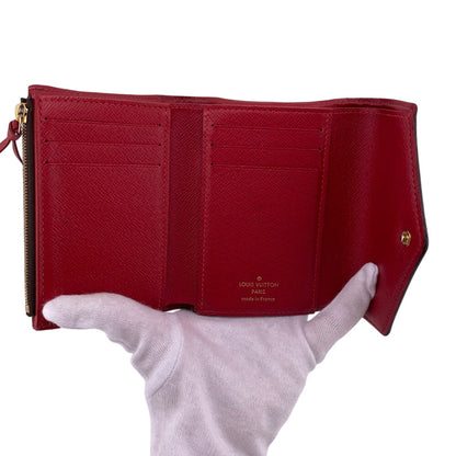 LOUIS VUITTON Bifold Wallet N41659 Damier, Leather Brown Damier Portefeuille Victorine