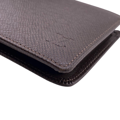 LOUIS VUITTON Bifold Wallet M30428 Taiga Brown Taiga Porte Billets 3 Cartes Crdit