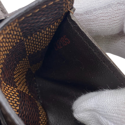 LOUIS VUITTON Long Wallet Purse N63209 leather Brown Damier Portefeuille Sarah