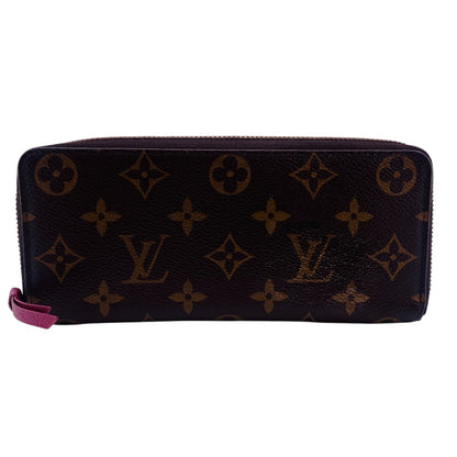 LOUIS VUITTON Long Wallet Purse M60742 leather Brown Monogram Portefeuille Clemence