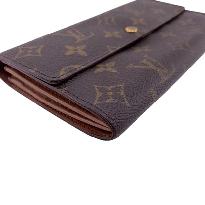 LOUIS VUITTON Long Wallet Purse M61725 Monogram Brown Monogram Pochette Portomonnaie Credit