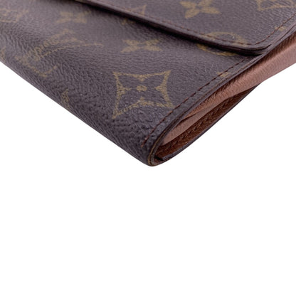 LOUIS VUITTON Long Wallet Purse M61725 Monogram Brown Monogram Pochette Portomonnaie Credit