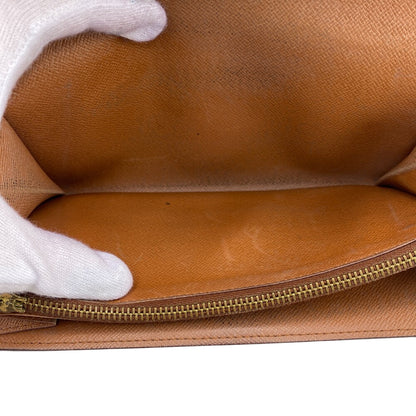 LOUIS VUITTON Long Wallet Purse M61725 Monogram Brown Monogram Pochette Portomonnaie Credit