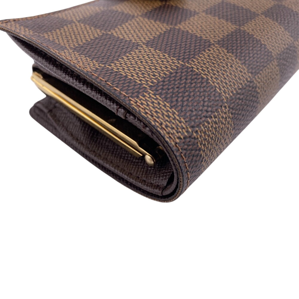 LOUIS VUITTON Bifold Wallet N61664 Damier Brown Damier Porto Monnaie Bien-Vienois Ebene