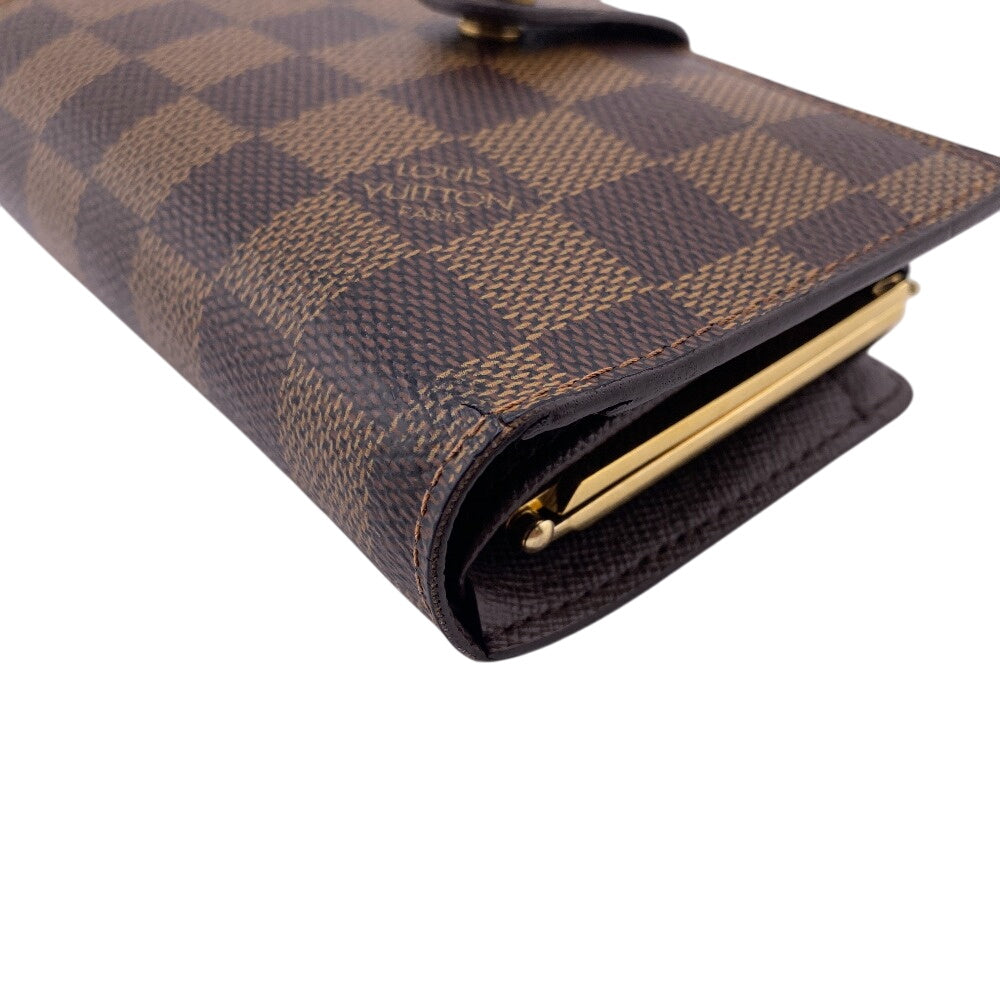 LOUIS VUITTON Bifold Wallet N61664 Damier Brown Damier Porto Monnaie Bien-Vienois Ebene