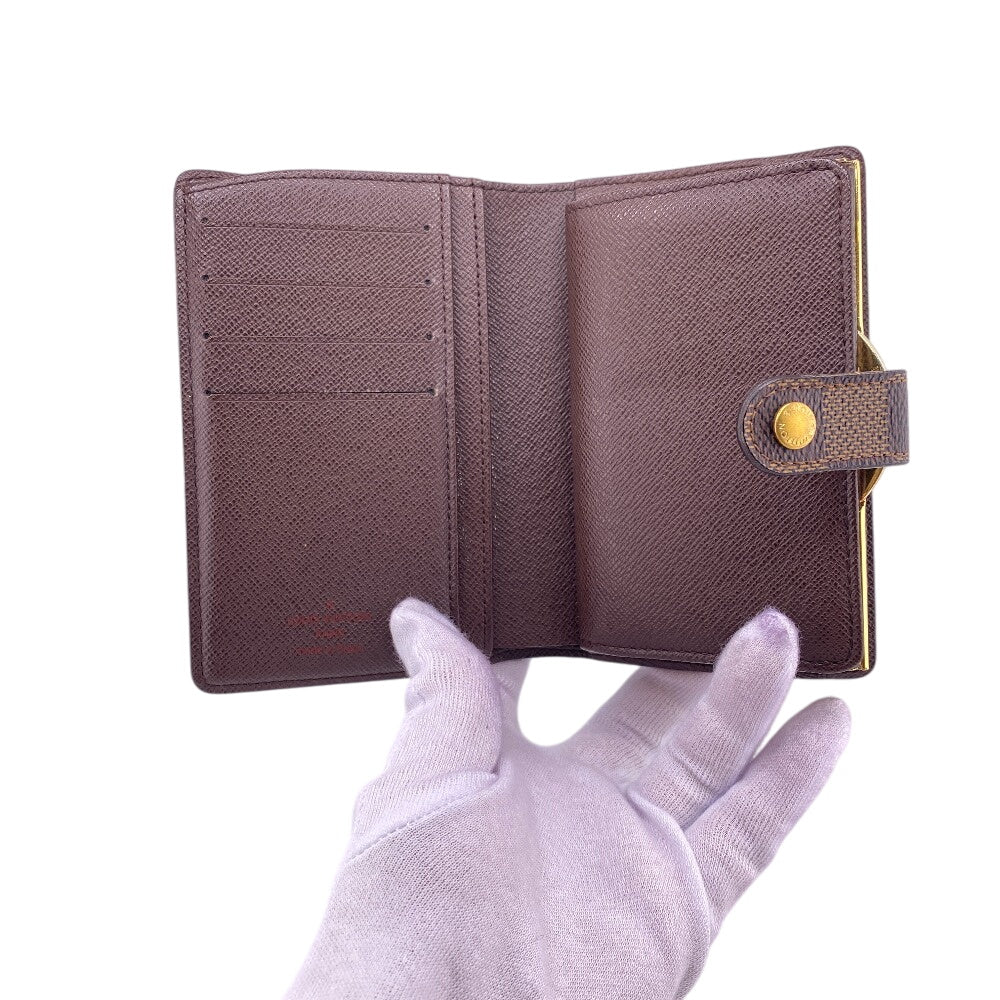 LOUIS VUITTON Bifold Wallet N61664 Damier Brown Damier Porto Monnaie Bien-Vienois Ebene