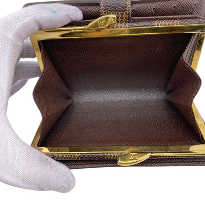 LOUIS VUITTON Bifold Wallet N61664 Damier Brown Damier Porto Monnaie Bien-Vienois Ebene