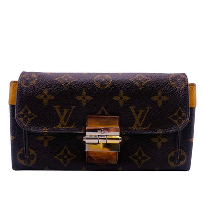LOUIS VUITTON Long Wallet Purse M60412 leather Brown Monogram Elysee