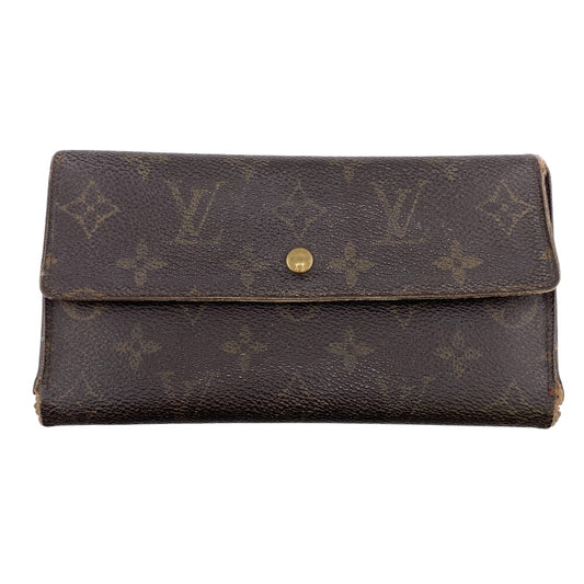 LOUIS VUITTON Long Wallet Purse TH0091 Monogram Brown Monogram
