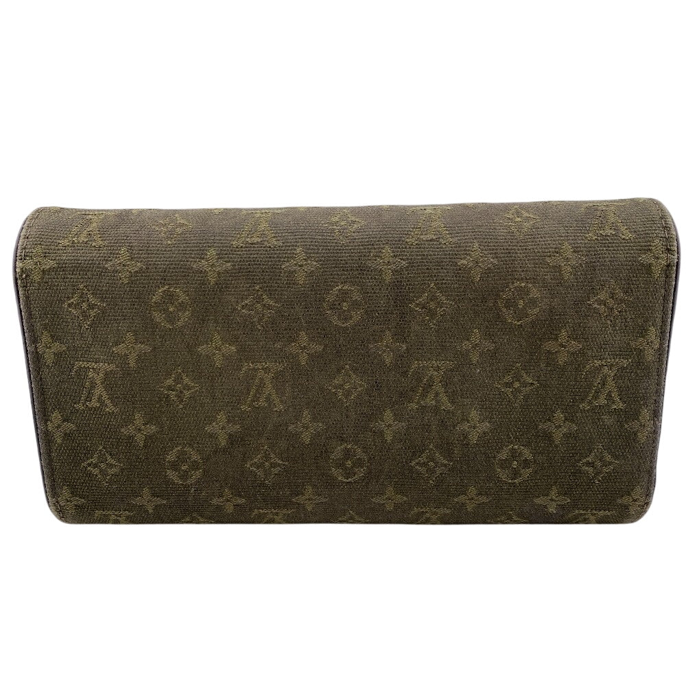 LOUIS VUITTON Long Wallet Purse M92443 canvas khaki Monogram mini International