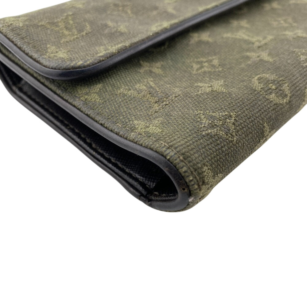 LOUIS VUITTON Long Wallet Purse M92443 canvas khaki Monogram mini International
