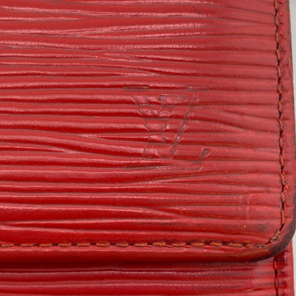 LOUIS VUITTON Long Wallet Purse M63577 Epi Leather Red Epi Leather Porto Monnet