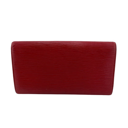 LOUIS VUITTON Long Wallet Purse M63577 Epi Leather Red Epi Leather Porto Monnet