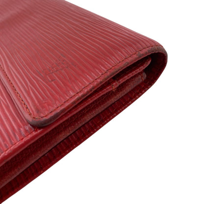 LOUIS VUITTON Long Wallet Purse M63577 Epi Leather Red Epi Leather Porto Monnet