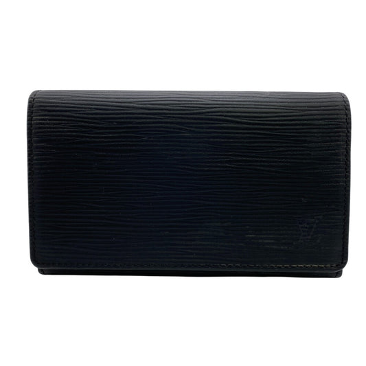 LOUIS VUITTON Bifold Wallet M63502 Epi Leather black Epi Portonet Bie Tresol