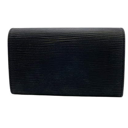 LOUIS VUITTON Bifold Wallet M63502 Epi Leather black Epi Portonet Bie Tresol
