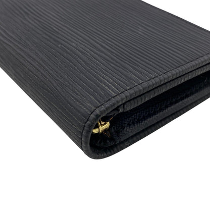 LOUIS VUITTON Bifold Wallet M63502 Epi Leather black Epi Portonet Bie Tresol