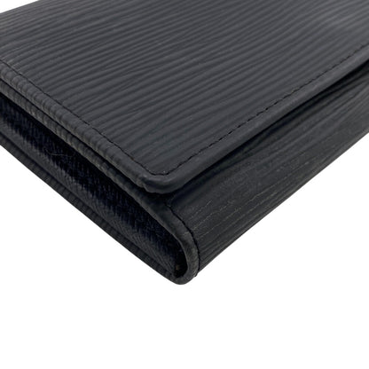 LOUIS VUITTON Bifold Wallet M63502 Epi Leather black Epi Portonet Bie Tresol