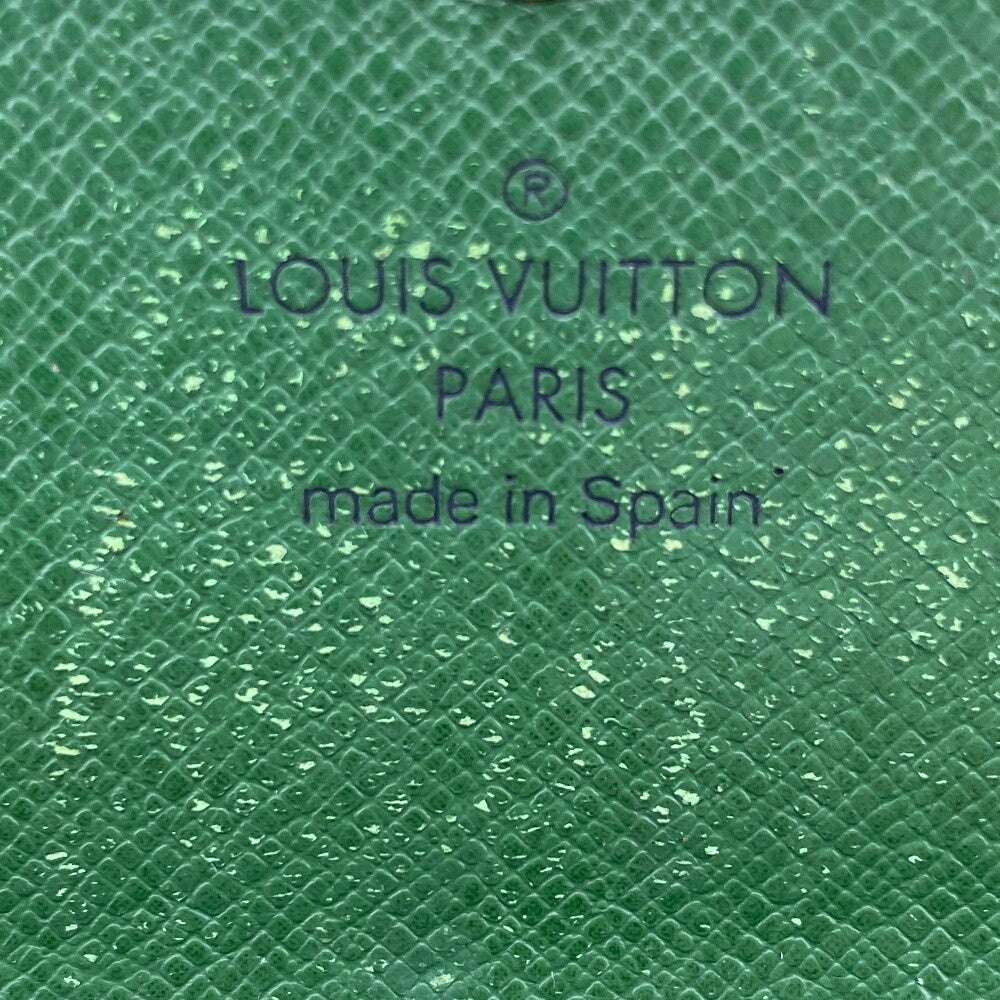 LOUIS VUITTON Long Wallet Purse M63574 leather green Epi Pochette Portomo Credit