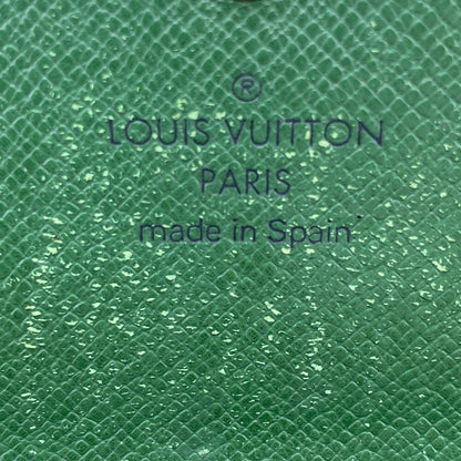 LOUIS VUITTON Long Wallet Purse M63574 leather green Epi Pochette Portomo Credit