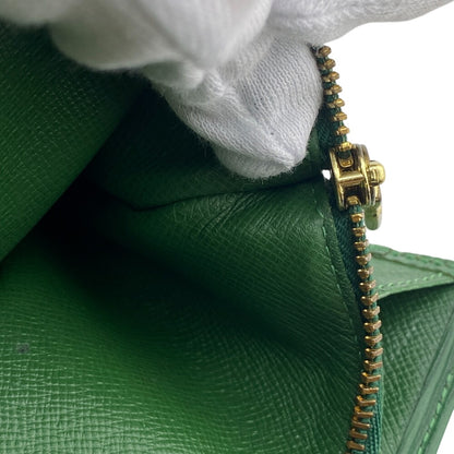 LOUIS VUITTON Long Wallet Purse M63574 leather green Epi Pochette Portomo Credit