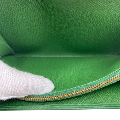 LOUIS VUITTON Long Wallet Purse M63574 leather green Epi Pochette Portomo Credit