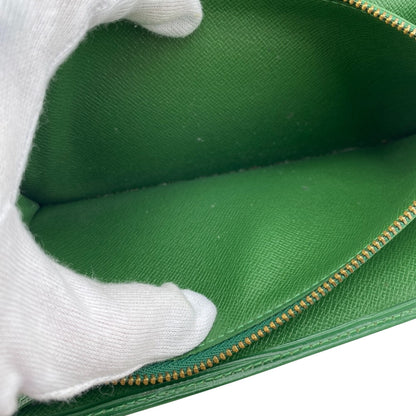 LOUIS VUITTON Long Wallet Purse M63574 leather green Epi Pochette Portomo Credit