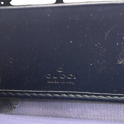 GUCCI Long Wallet Purse 408831 leather Navy Sherry line