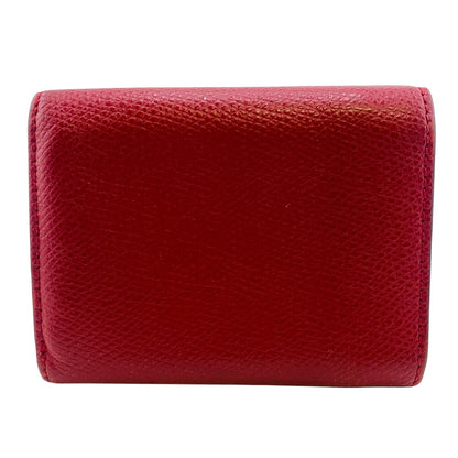 FENDI Tri-fold wallet A18B-208 leather Red F's