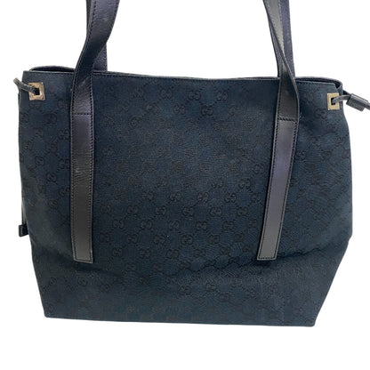 GUCCI Tote Bag 019 0493 GG canvas, leather black GG canvas