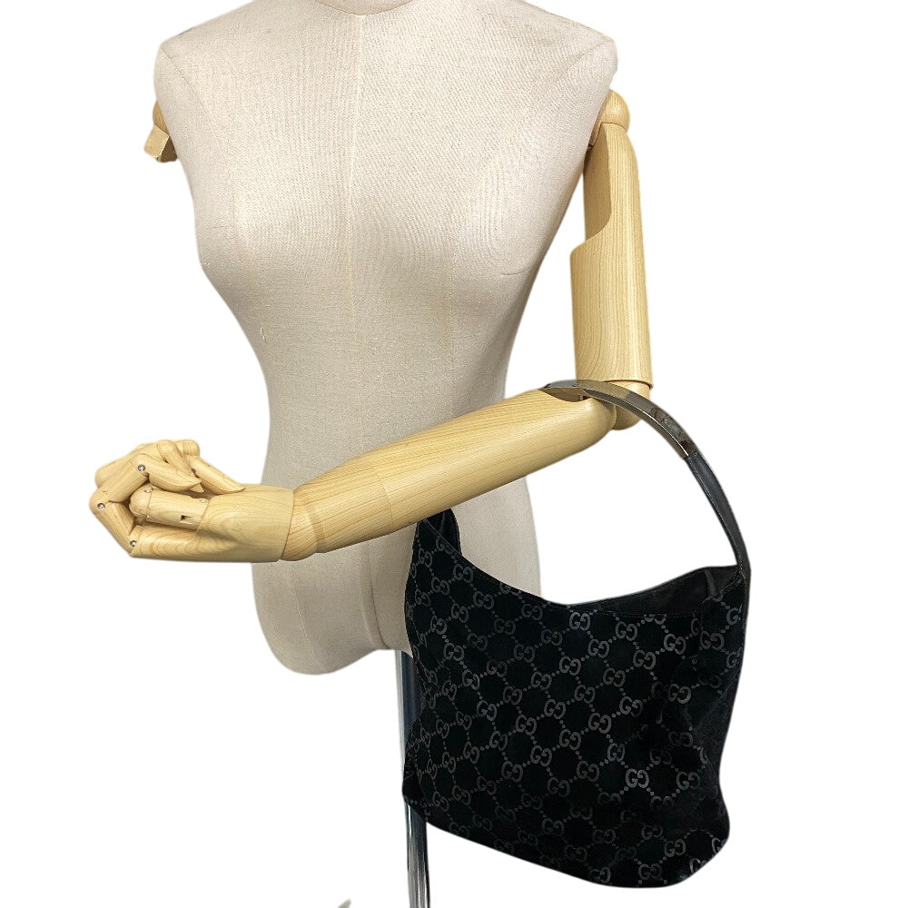 GUCCI Handbag 3298 Suede black GG pattern