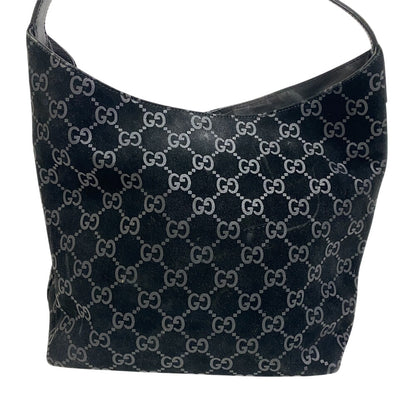 GUCCI Handbag 3298 Suede black GG pattern