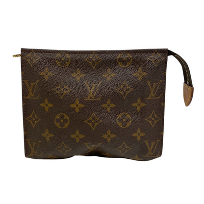 LOUIS VUITTON Pouch M47544 leather Brown Monogram posh toilette