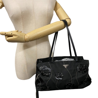 PRADA Handbag Nylon black